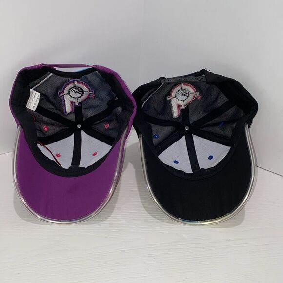 Colorful Bang Baseball Caps Set Of Two Embroidered Color Splash And Fingerpaint - Picture 6 of 6